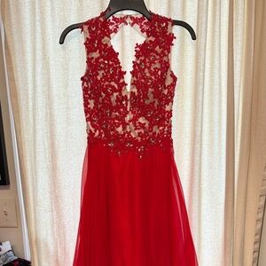 Size 2 red Alyce gown with tags